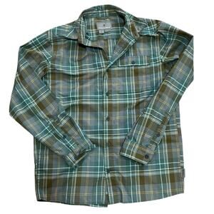 Royal Robbins Plaid Long Sleeve Button Up Shirt Size XL Hiking Outdoor Work Gorp